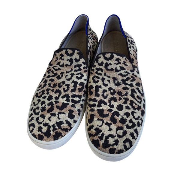 Rothy's The Original Slip On Sneaker Desert Cat Leopard Shoes Flats Sz 9.5 - Picture 3 of 9